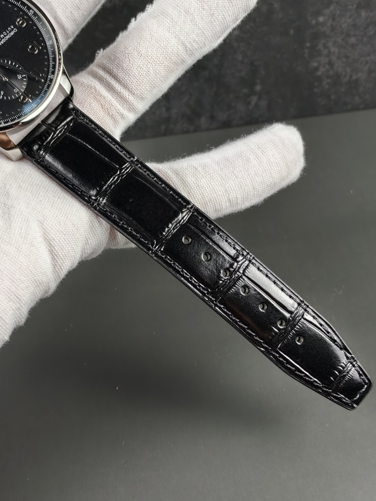 ZF Portugieser Chronograph Black Dial | 41mm | Custom Slim Automatic Chronograph Movement (Cal. 69355 Style)