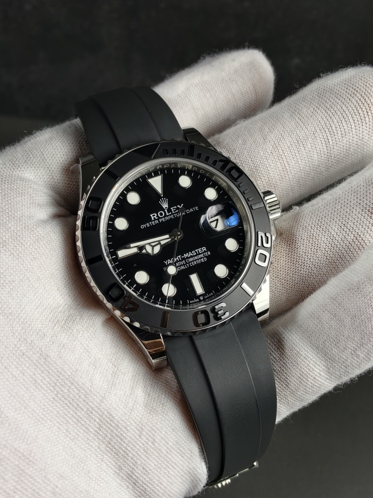 RW Free-Sprung Yacht-Master White Gold | 42mm | Free-Sprung JH3235 Super Clone Movement | Oysterflex (E+F)