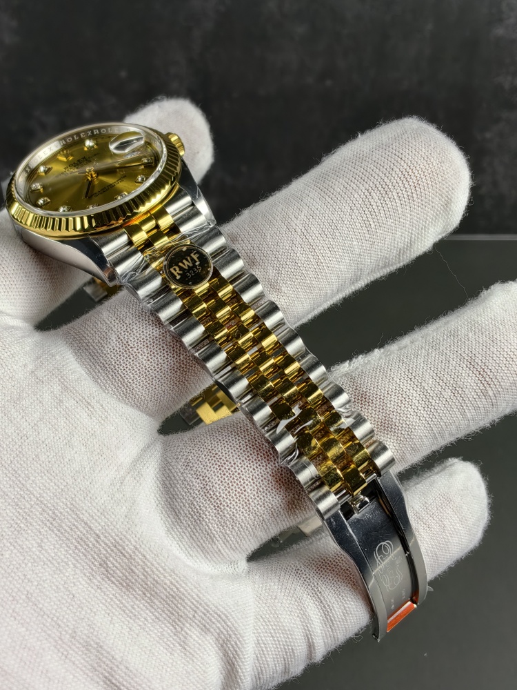 RW Free-Sprung Datejust Two-Tone Yellow Gold Diamond Dial | 36mm | Free-Sprung JH3235 Super Clone Movement | Jubilee Bracelet | Fluted Bezel