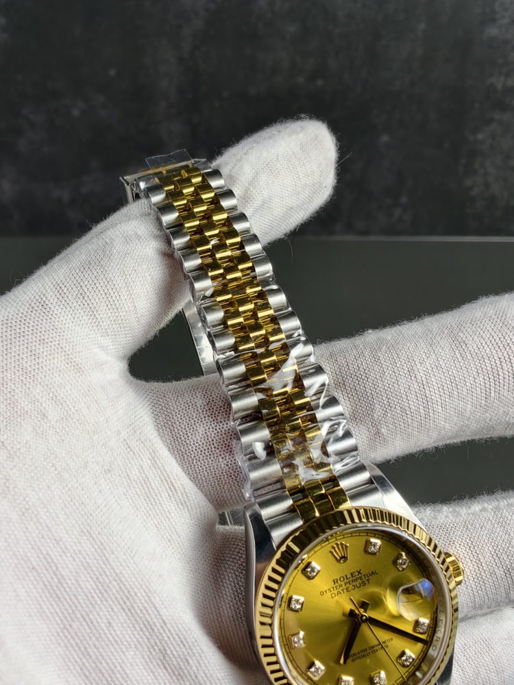 RW Free-Sprung Datejust Two-Tone Yellow Gold Diamond Dial | 36mm | Free-Sprung JH3235 Super Clone Movement | Jubilee Bracelet | Fluted Bezel