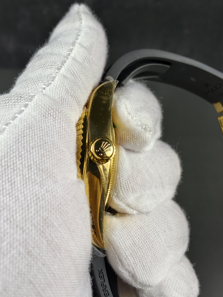3B Weighted Sky-Dweller Yellow Gold Champagne Dial | 42mm | 186g | Super Clone 9002 Annual Calendar Movement | Oysterflex (E+F)