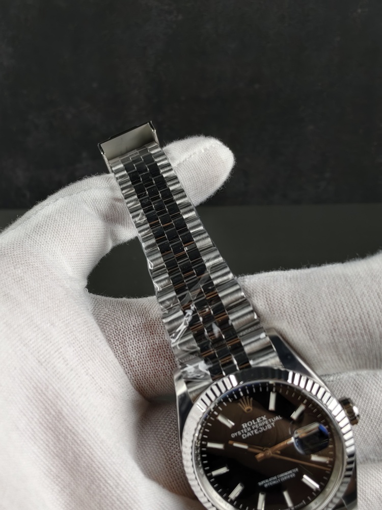 RW Free-Sprung Datejust Black Dial | 36mm | Free-Sprung JH3235 Super Clone Movement | Jubilee Bracelet | Fluted Bezel