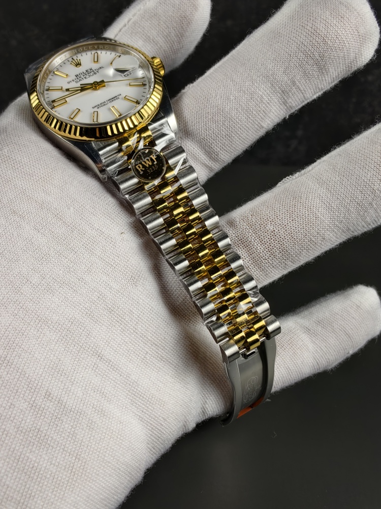 RW Free-Sprung Datejust Two-Tone Yellow Gold White Dial | 36mm | Free-Sprung JH3235 Super Clone Movement | Jubilee Bracelet | Fluted Bezel