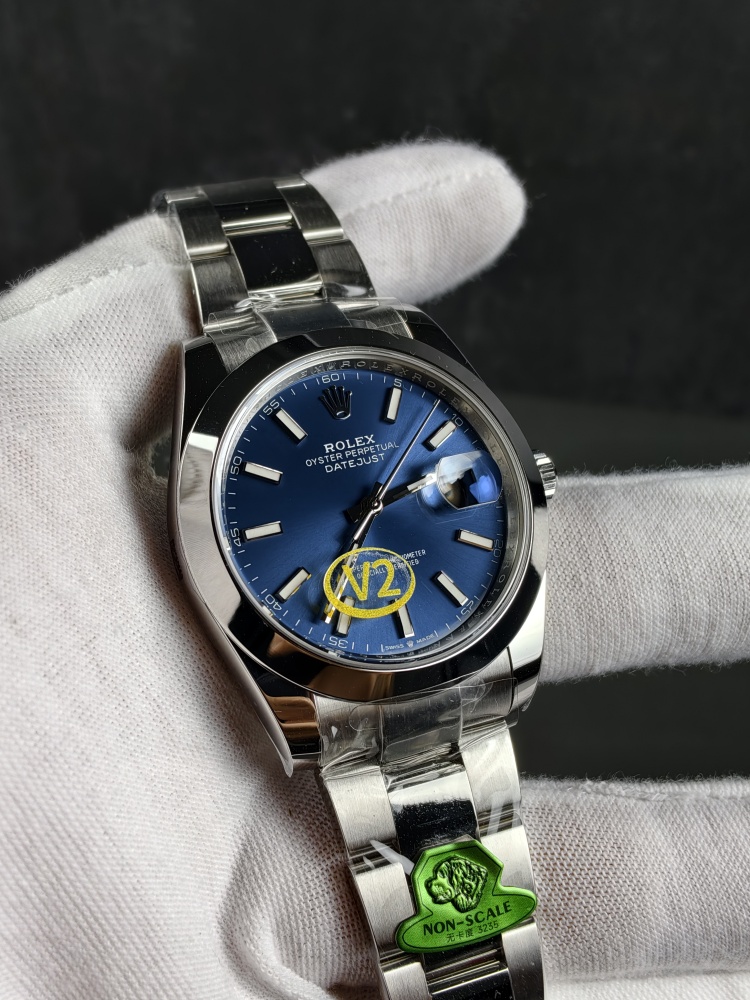GOLD V2 Free-Sprung Datejust Blue Dial | 41mm | Free-Sprung JH3235 Super Clone Movement | Oyster Bracelet | Fluted Bezel