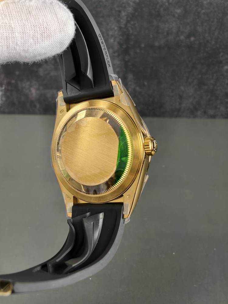 3B Weighted Sky-Dweller Yellow Gold Green Dial | 42mm | 186g | Super Clone 9002 Annual Calendar Movement | Oysterflex (E+F)