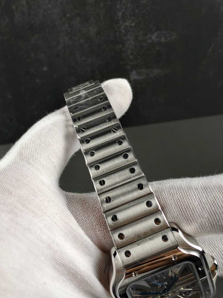 RICH Santos de Cartier Skeleton WHSA0015 | 39.8mm | 9611 MC Clone Manual-Wind Movement