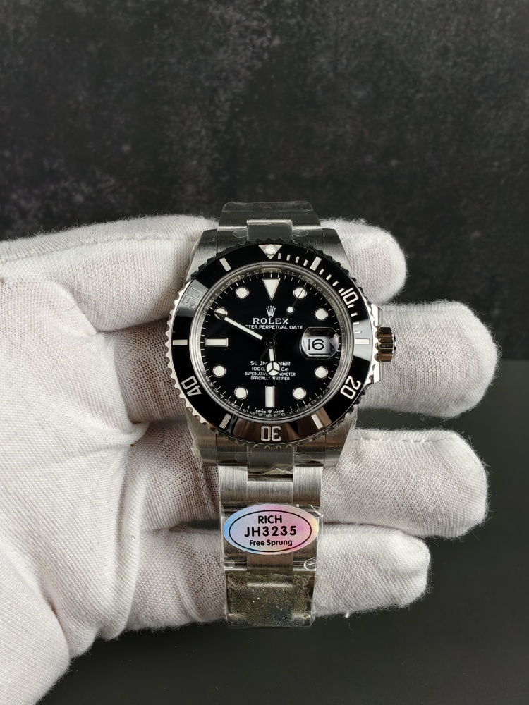 RICH Free-Sprung Submariner Date 41mm Black Dial | JH3235 Free-Sprung Movement