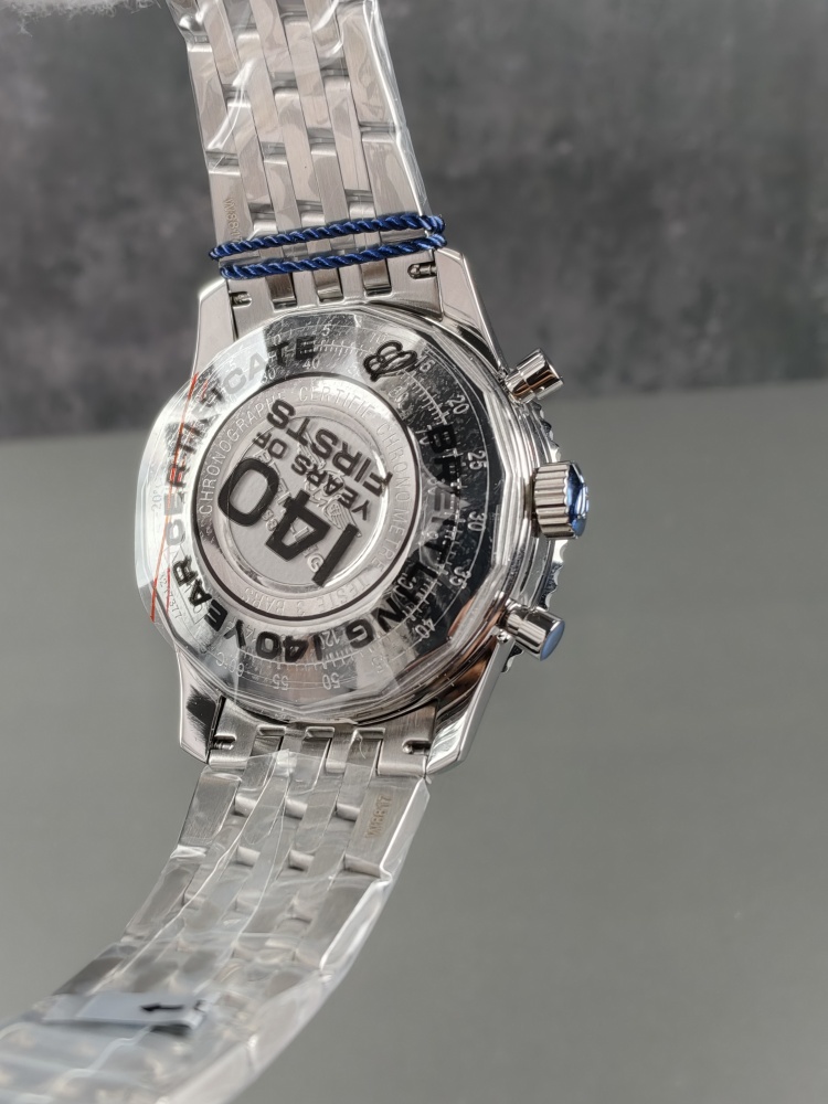 BLS Navitimer World GMT White Dial | 46mm | A7751 Automatic Chronograph GMT Movement | Stainless Steel Bracelet