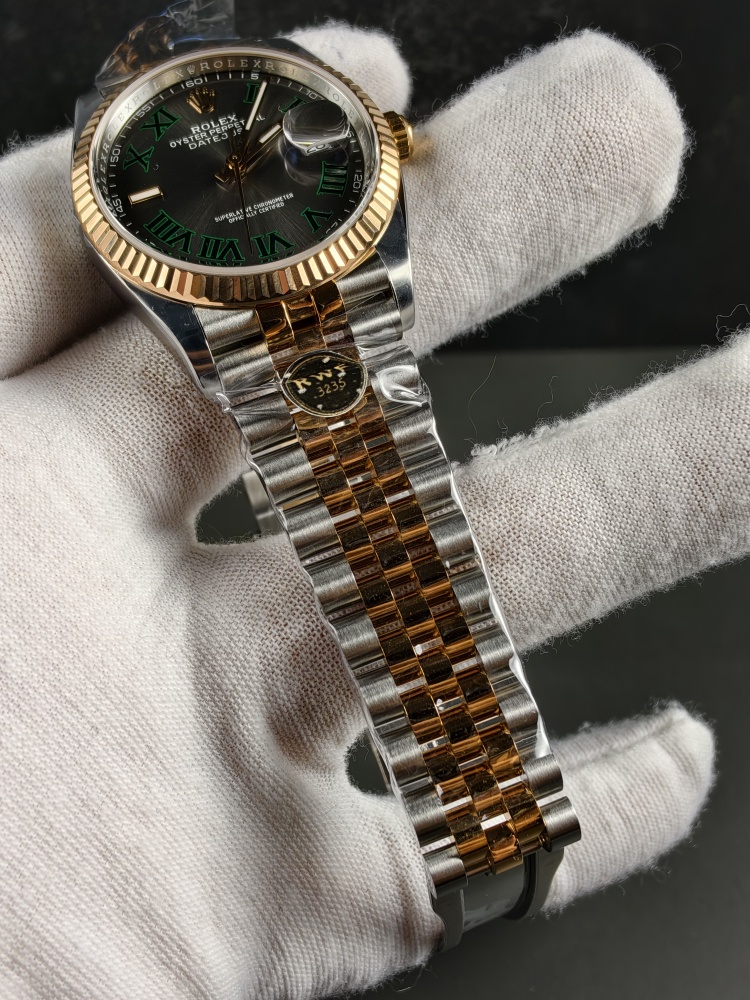 RW Free-Sprung Datejust Two-Tone Rose Gold Wimbledon Dial | 36mm | Free-Sprung JH3235 Super Clone Movement | Jubilee Bracelet | Fluted Bezel