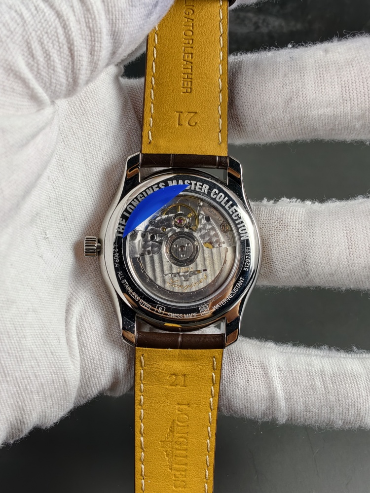 APSF Longines Master Collection Moonphase White Dial | 40mm | Decorated A2892 Automatic Moonphase Movement | Brown Leather Strap