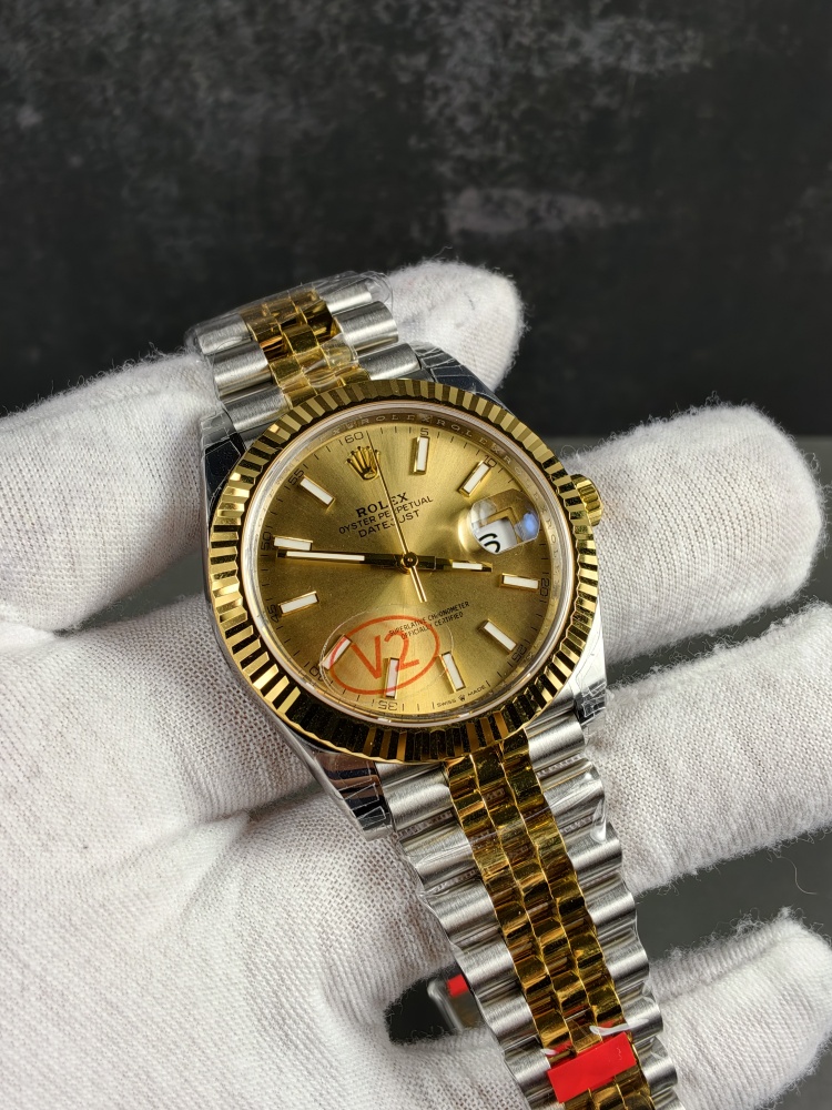 VSF V2 Free-Sprung Datejust Two-Tone Yellow Gold Gold Dial | 41mm | DD3235 Super Clone Movement