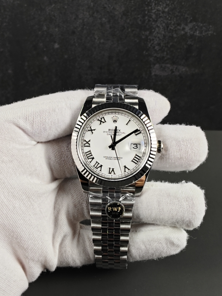 RW Free-Sprung Datejust White Roman Dial | 41mm | Free-Sprung JH3235 Super Clone Movement