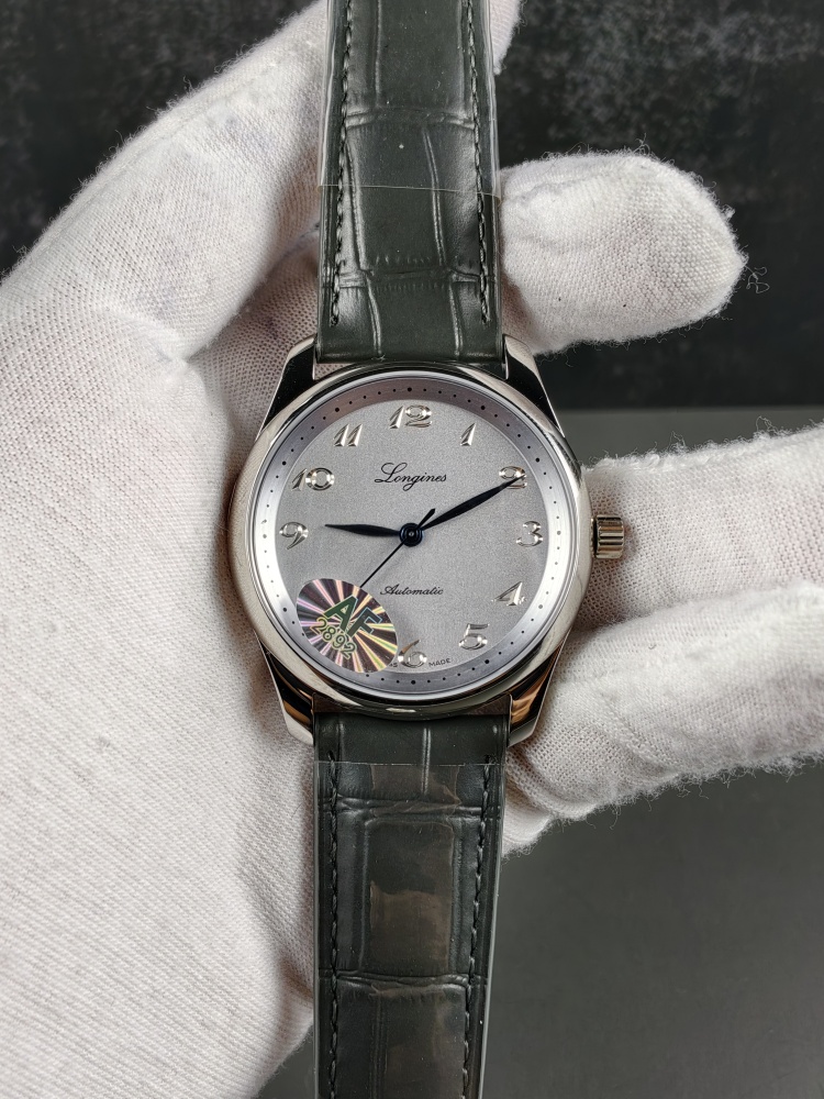 AF Longines Master Collection Silver Dial | 40mm | Decorated A2892 Automatic Movement | Black Leather Strap