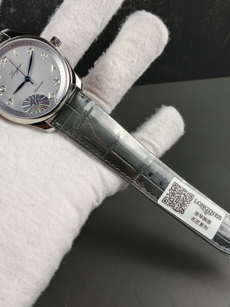 AF Longines Master Collection Silver Dial | 40mm | Decorated A2892 Automatic Movement | Black Leather Strap
