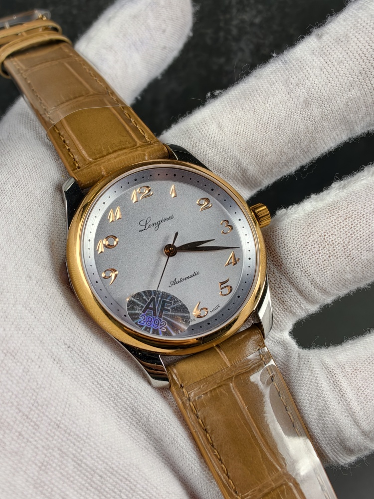 AF Longines Master Collection Grey Dial Rose Gold | 40mm | Decorated A2892 Automatic Movement | Brown Leather Strap