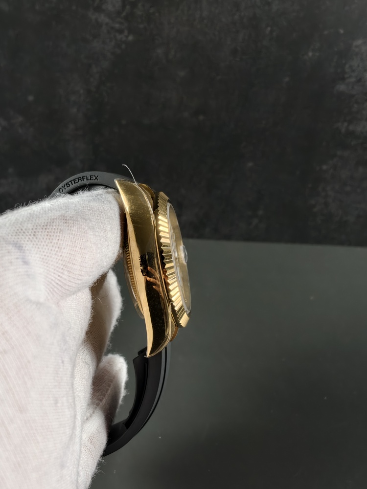 3B Weighted Sky-Dweller Yellow Gold | 42mm | White Dial | Oysterflex Bracelet | DD9002 Super Clone Movement | 186g