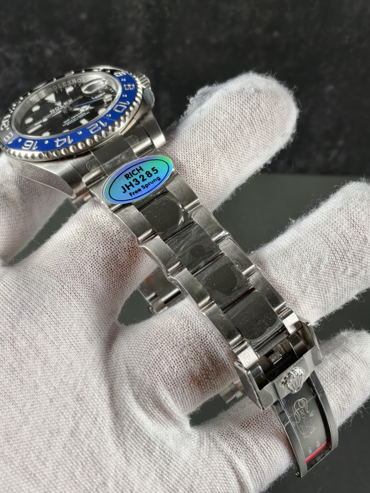 RICH GMT-Master II Batman | 40mm | Free-Sprung JH3285 Super Clone GMT Movement | Oyster Bracelet