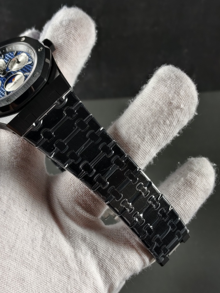 BBS Royal Oak Perpetual Calendar Black Ceramic | 41mm | Blue Grande Tapisserie Dial | Super Clone Perpetual Calendar Movement