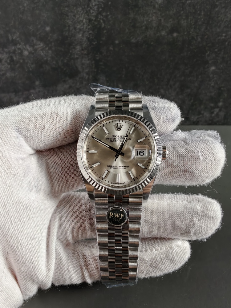 RW Silver Datejust | 36mm | Free-Sprung JH3235 Super Clone Movement | Jubilee Bracelet | Fluted Bezel