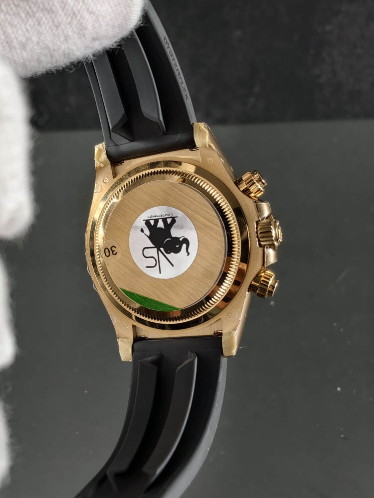 VSF V2 Daytona 126518LN Black & Everose Gold | 40mm | Weighted | DD4131 Super Clone Chronograph Movement | Oysterflex Bracelet (Size E+F)