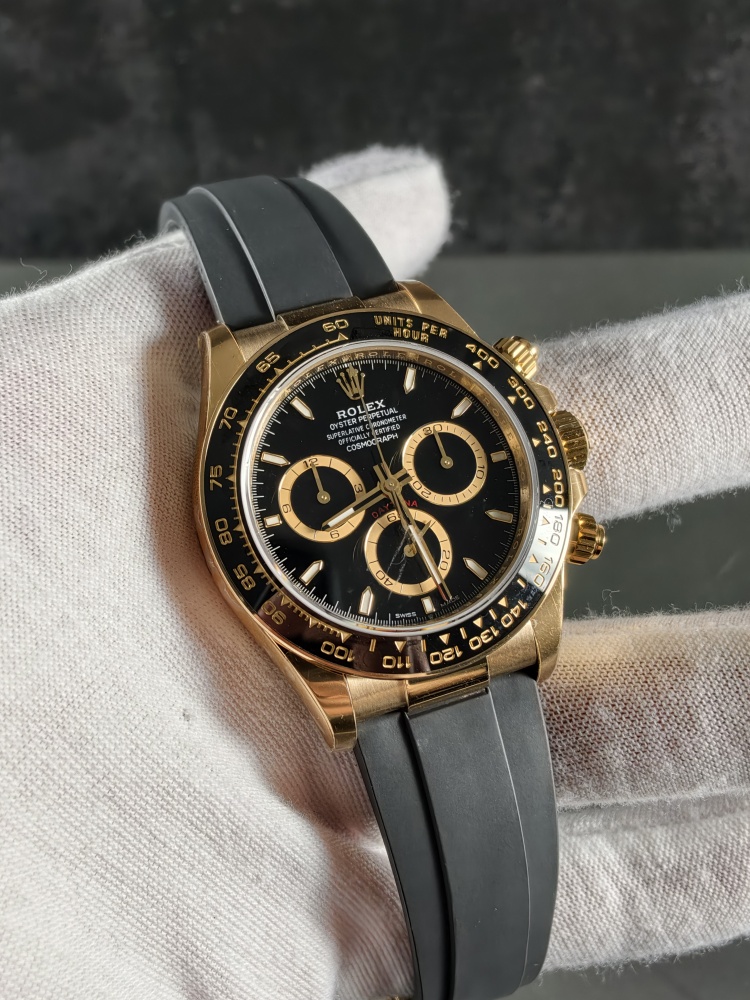 VSF V2 Daytona 126518LN Black & Everose Gold | 40mm | Weighted | DD4131 Super Clone Chronograph Movement | Oysterflex Bracelet (Size E+F)