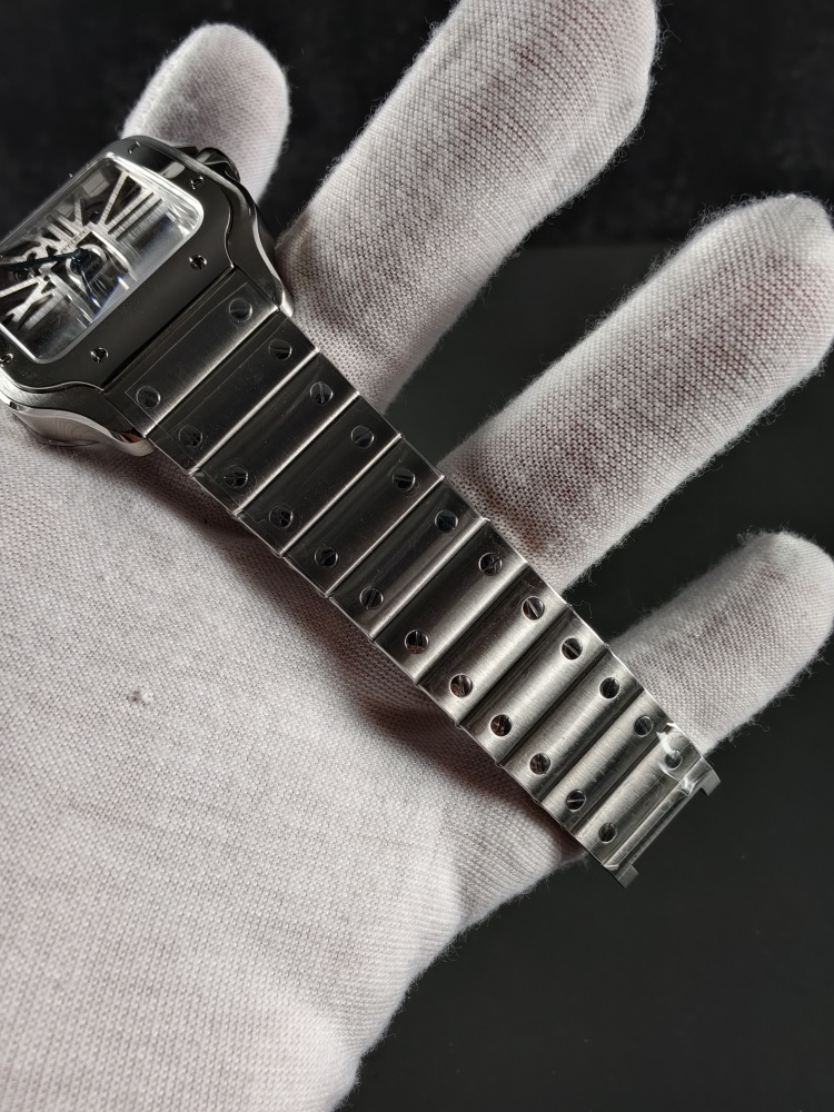 RICH Santos de Cartier Skeleton WHSA0015 | 39.8mm | 9611 MC Clone Manual-Wind Movement