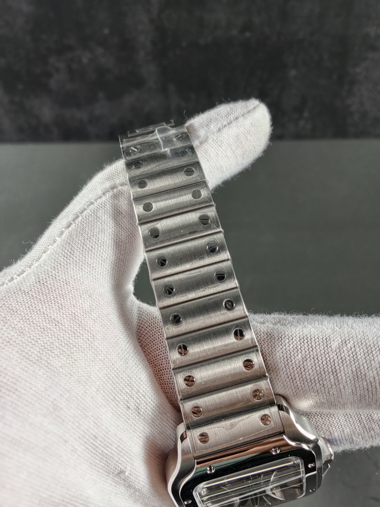 RICH Santos de Cartier Skeleton WHSA0015 | 39.8mm | 9611 MC Clone Manual-Wind Movement