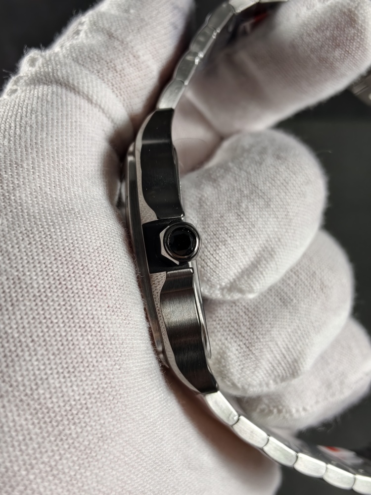RICH Santos de Cartier Skeleton WHSA0027 Black ADLC | 39.8mm | 9611 MC Clone Manual-Wind Movement
