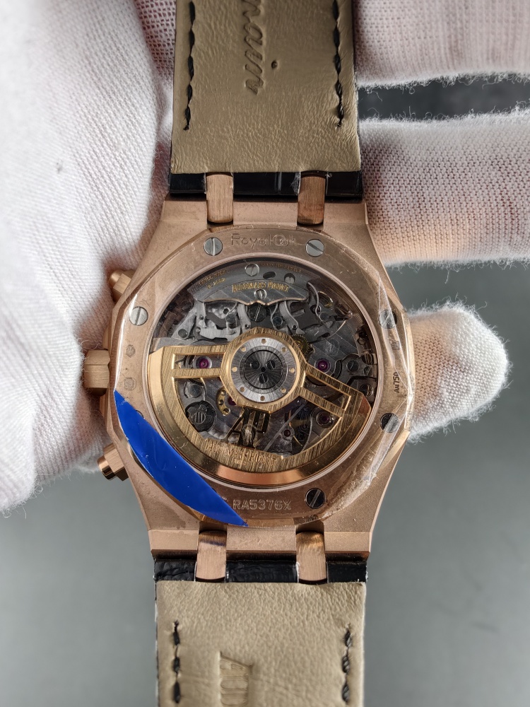 APSF Royal Oak Chronograph 26331 Rose Gold Blue Dial | 41mm | Modified A7750 Automatic Chronograph Movement | Blue Leather Strap