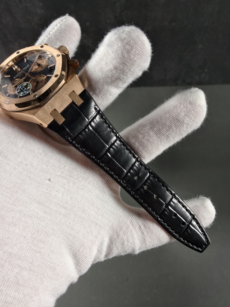 APSF Royal Oak Chronograph 26331 Rose Gold Blue Dial | 41mm | Modified A7750 Automatic Chronograph Movement | Blue Leather Strap
