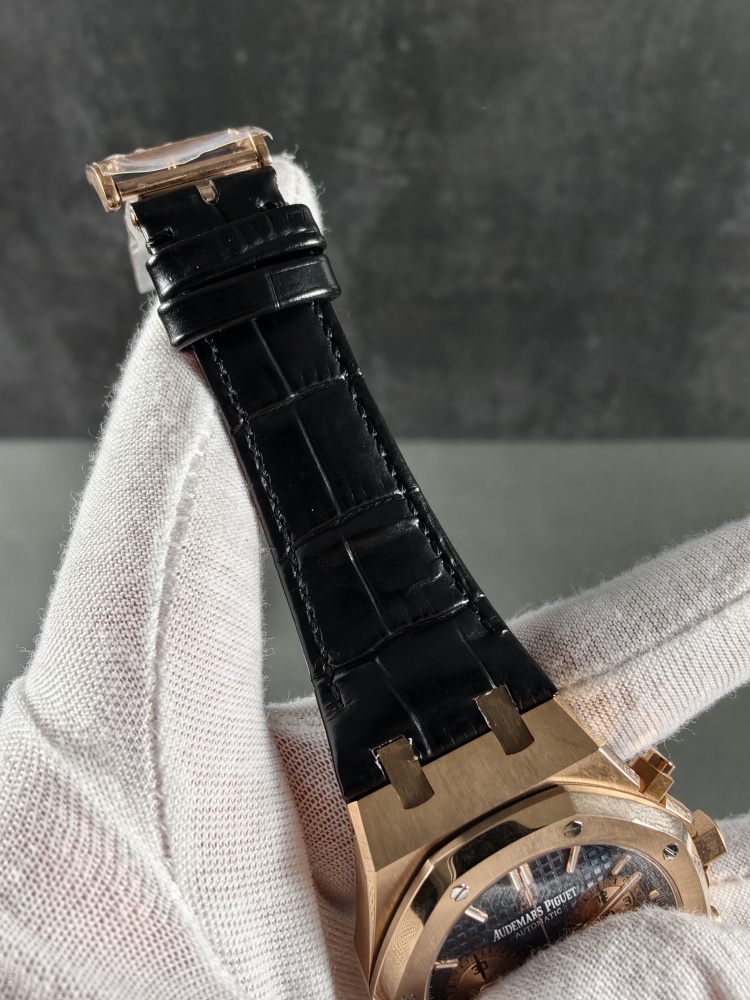 APSF Royal Oak Chronograph 26331 Rose Gold Blue Dial | 41mm | Modified A7750 Automatic Chronograph Movement | Blue Leather Strap
