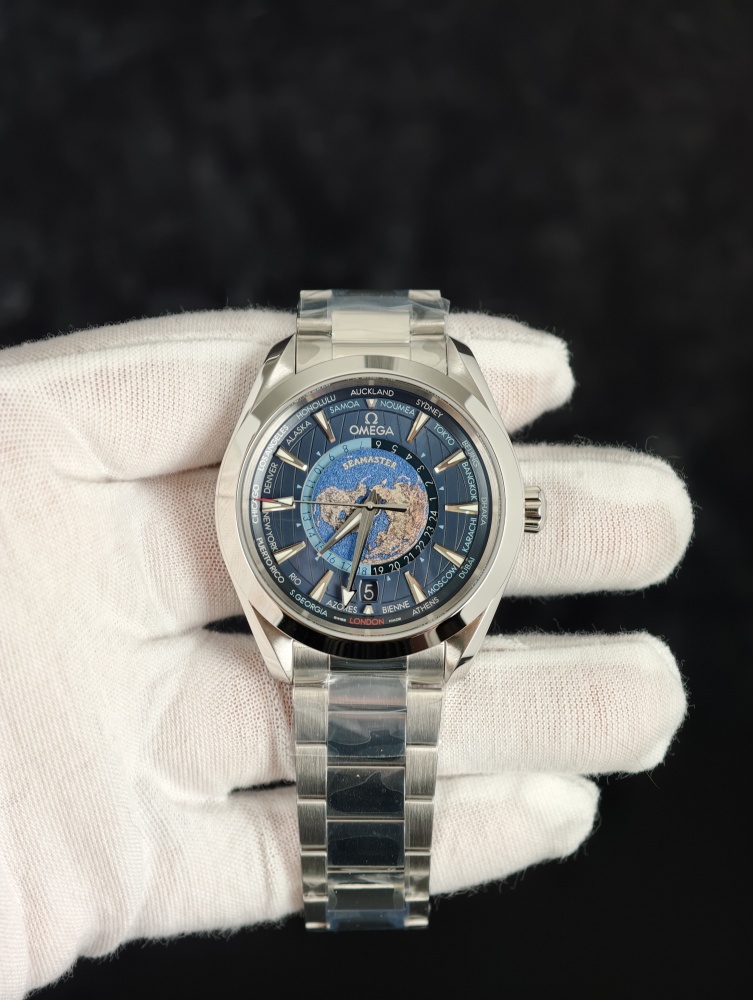 VSF Seamaster Aqua Terra 150M GMT Worldtimer 43mm Blue – Stainless Steel – DD8938 Super Clone Movement