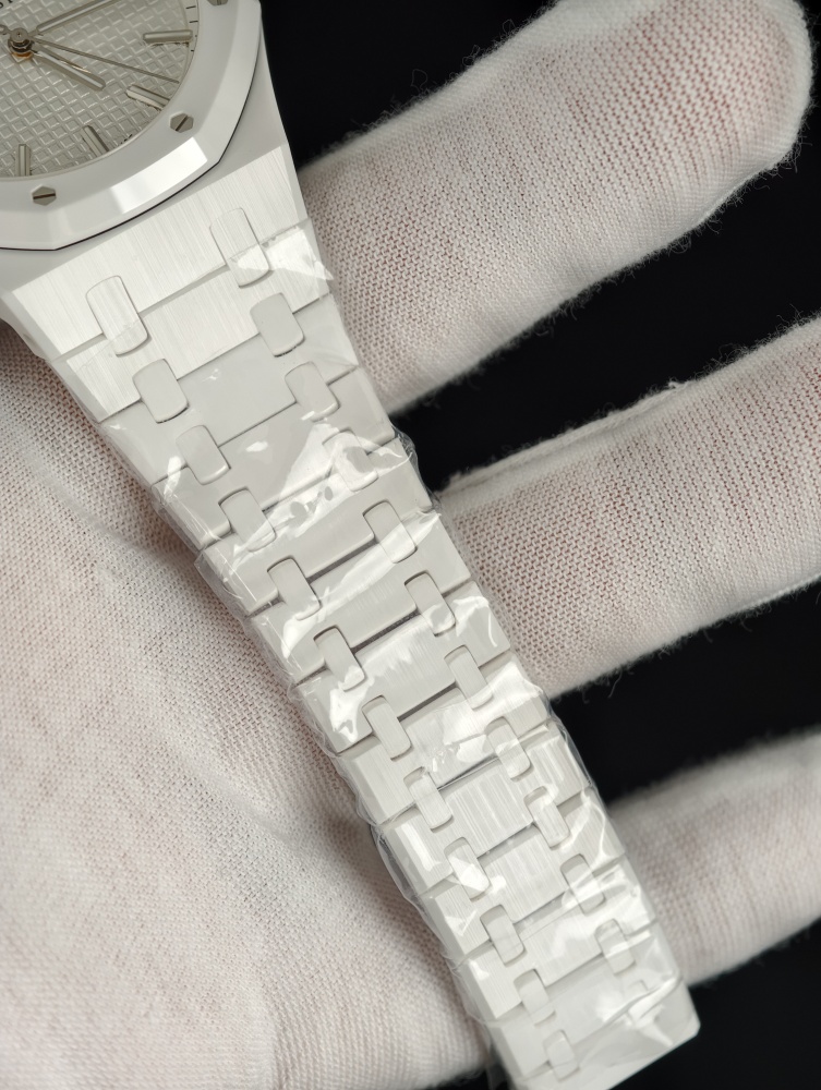 ZF Royal Oak 15500 41mm White Ceramic – SA4302 Free-Sprung Super Clone Movement