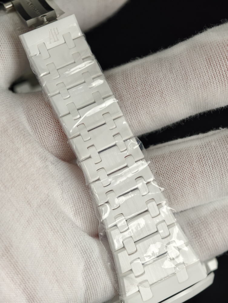 ZF Royal Oak 15500 41mm White Ceramic – SA4302 Free-Sprung Super Clone Movement