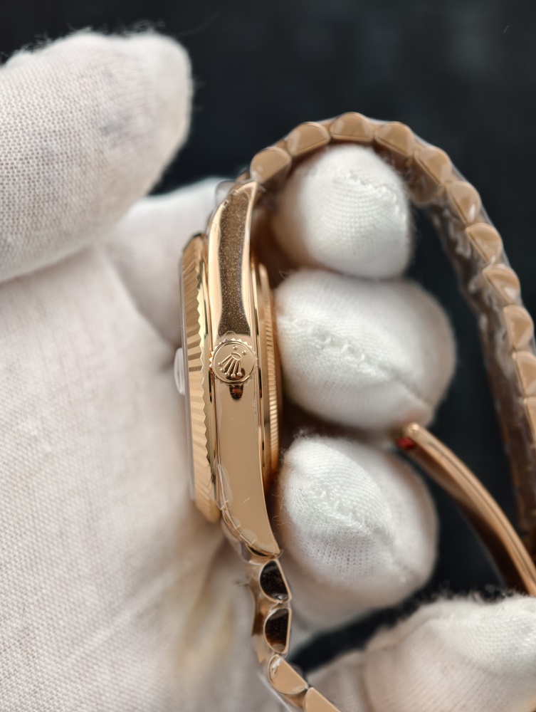 RGF Day-Date 40mm Rose Gold White Dial – Fluted Bezel & President Bracelet