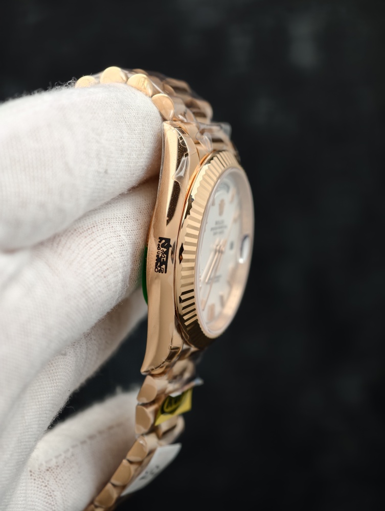 RGF Day-Date 40mm Rose Gold White Dial – Fluted Bezel & President Bracelet