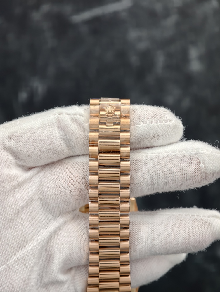 RGF Day-Date 40mm Rose Gold White Dial – Fluted Bezel & President Bracelet