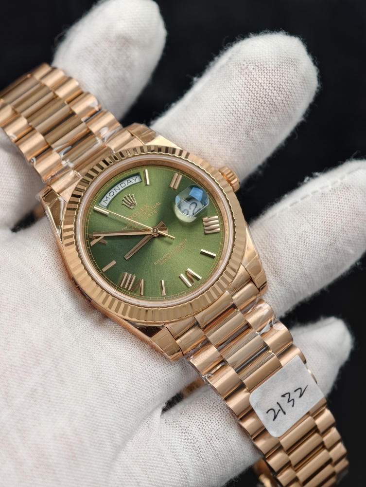 RGF Day-Date 40 Rose Gold Olive Dial | 40mm | SH3255 Super Clone Movement
