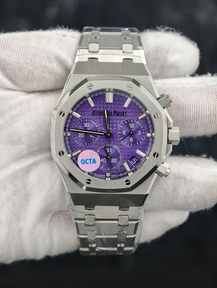 OCTA Free-Sprung Royal Oak Selfwinding Chronograph 26240 Purple Dial | 41mm | Free-Sprung SH4401 Super Clone Flyback Chronograph Movement