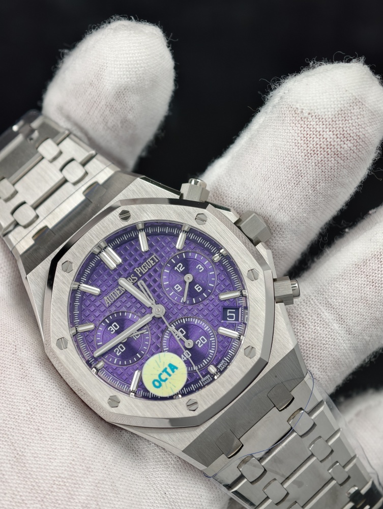OCTA Free-Sprung Royal Oak Selfwinding Chronograph 26240 Purple Dial | 41mm | Free-Sprung SH4401 Super Clone Flyback Chronograph Movement