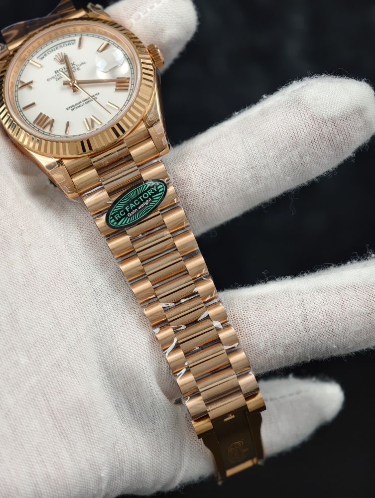RC Day-Date 40mm Rose Gold White Dial – SH3255 Automatic Movement