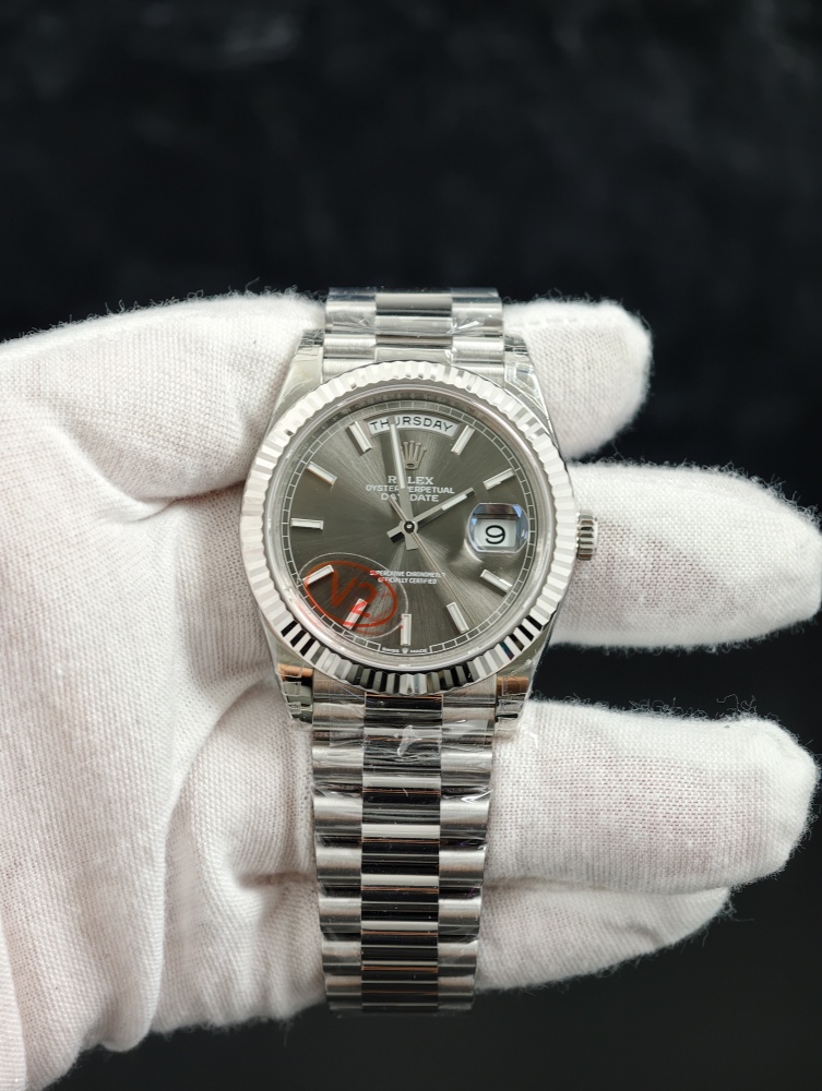 VSF V2 Day-Date 40mm White Gold Rhodium Dial – DD3255 Super Clone 182g