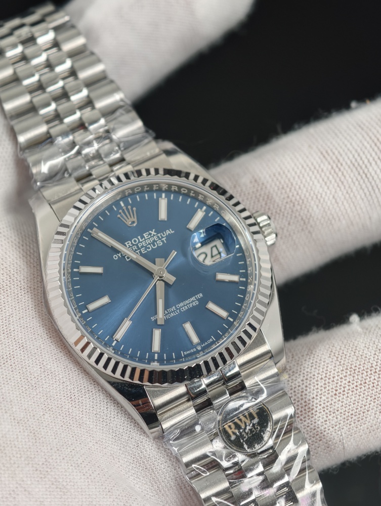 RW Free-Sprung Datejust Blue Dial | 36mm | Free-Sprung JH3235 Super Clone Movement | Jubilee Bracelet | Fluted Bezel