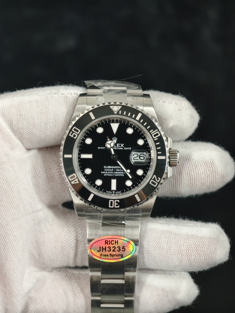 RICH Free-Sprung Submariner Date 41mm Black Dial | JH3235 Free-Sprung Movement