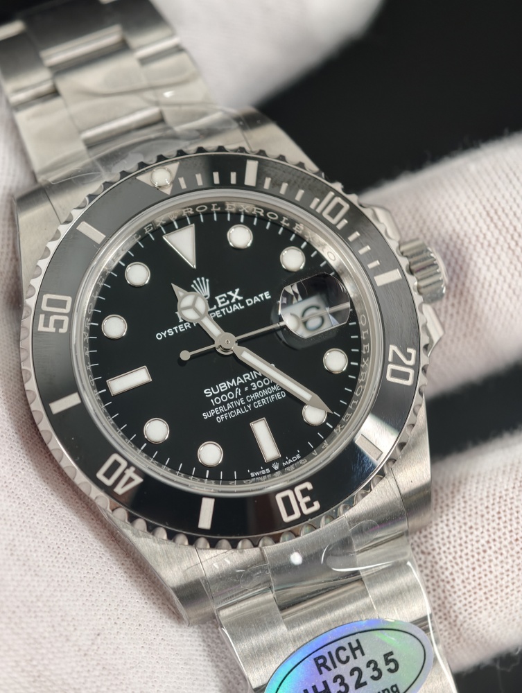 RICH Free-Sprung Submariner Date 41mm Black Dial | JH3235 Free-Sprung Movement