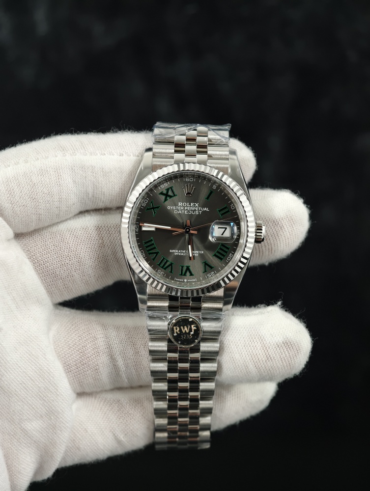 RW Free-Sprung Datejust Wimbledon Dial | 36mm | Free-Sprung JH3235 Super Clone Movement | Jubilee Bracelet | Fluted Bezel