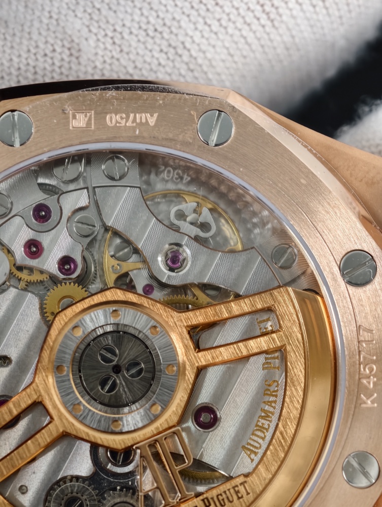 OCTA Royal Oak 15510 41mm Rose Gold Blue Dial – JH4302 Free-Sprung – Blue Leather Strap