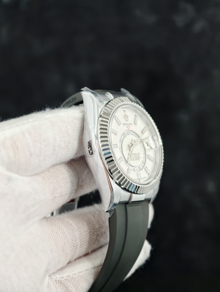 3B Weighted Sky-Dweller White Gold White Dial | 42mm | 186g | Super Clone 9002 Annual Calendar Movement