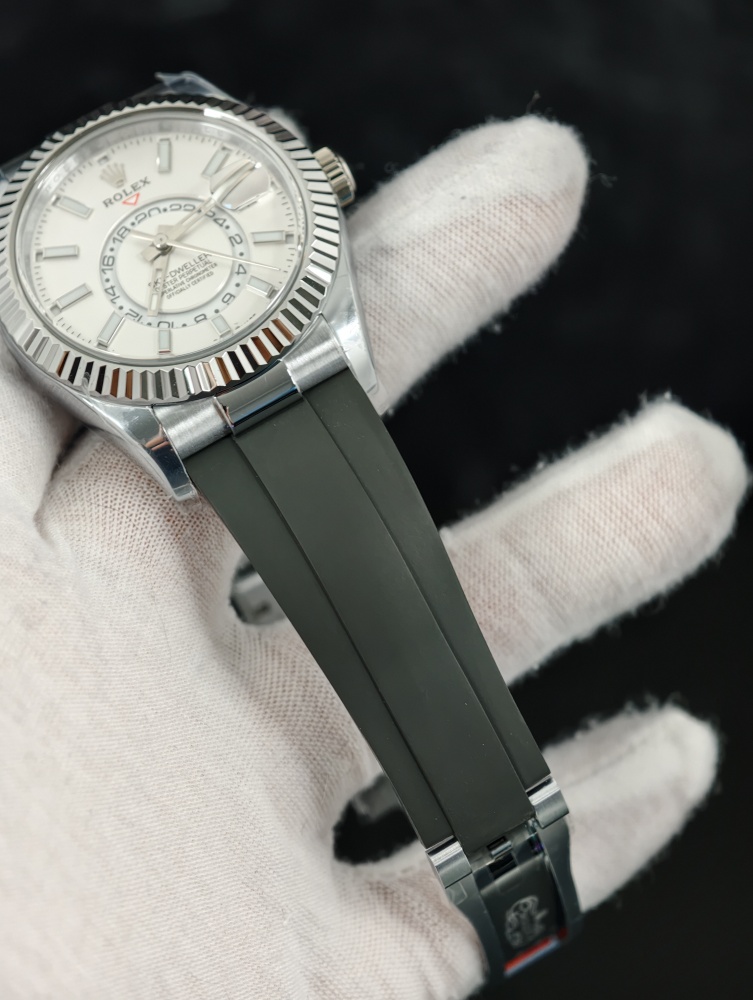 3B Weighted Sky-Dweller White Gold White Dial | 42mm | 186g | Super Clone 9002 Annual Calendar Movement