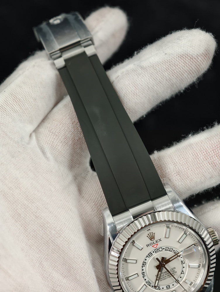 3B Weighted Sky-Dweller White Gold White Dial | 42mm | 186g | Super Clone 9002 Annual Calendar Movement